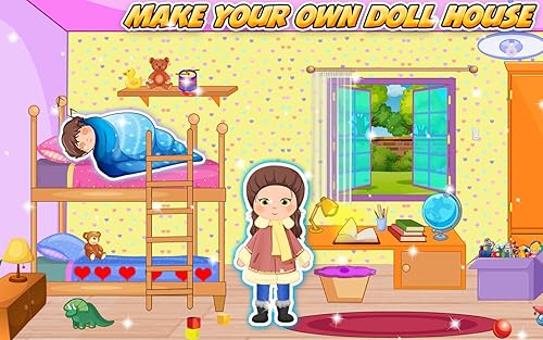 Diversão na limpeza da casa de bonecas da princesa - jogo de simulação em família para crianças