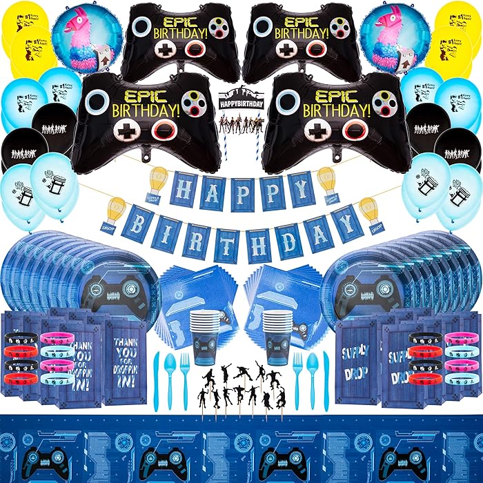 Buy Video Game Party Supplies Kit By Momma Sharks Complete Party Kit for Birthday Gaming