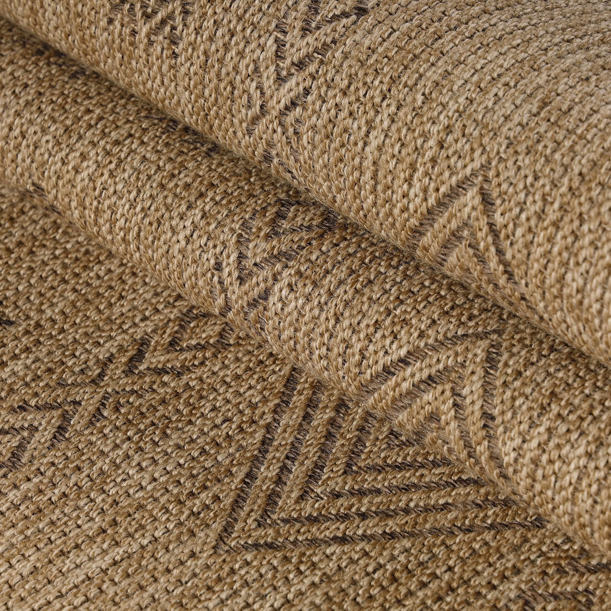 Teppium Tappeto da Esterno Impermeabile 200x300 (200x290 cm) Nero - Tappeto Resistente alle Intemperie e Lavabile in Lavatrice - Tappeto per Campeggio, Giardino, Balcone, Terrazza