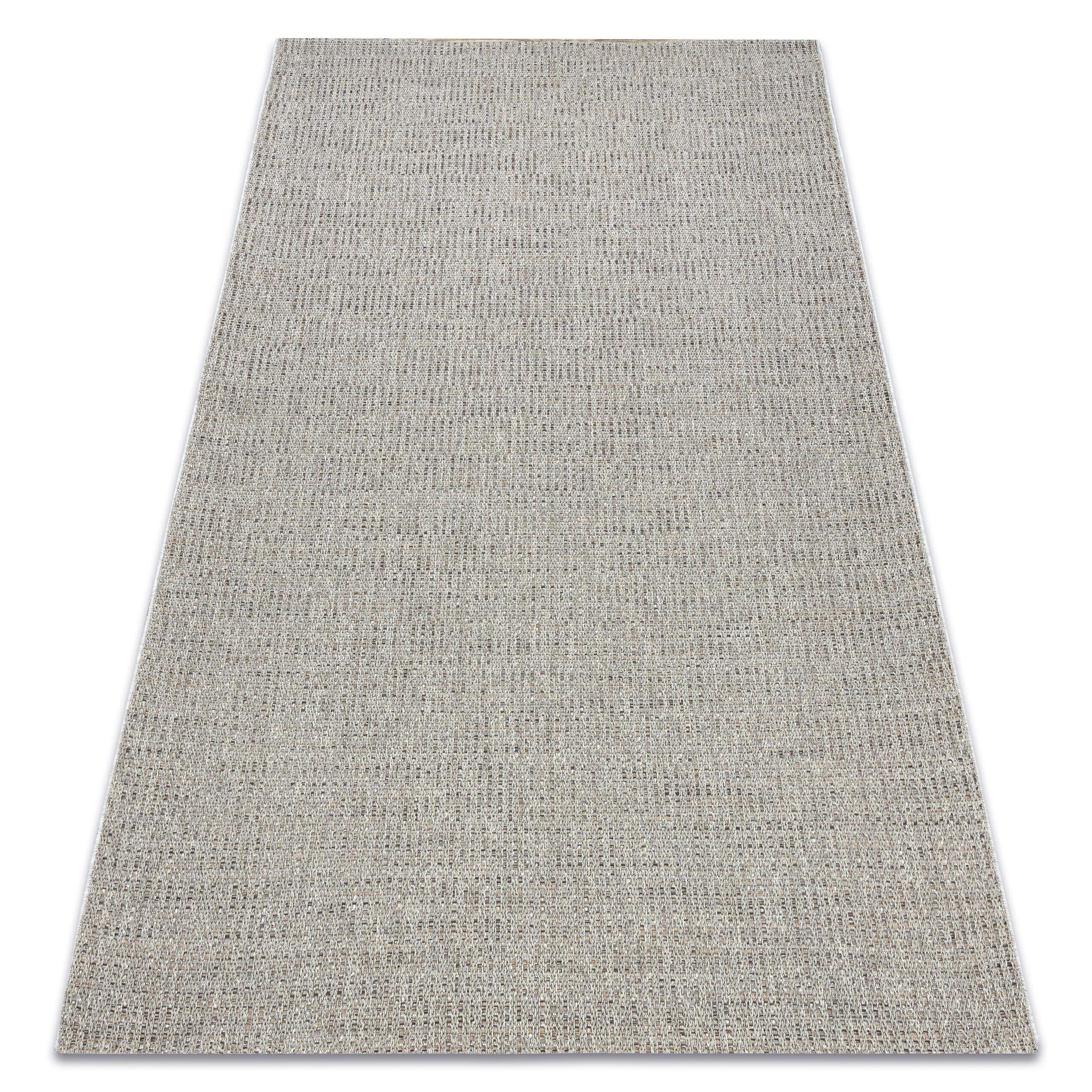 Tapis Moderne SISAL Boho Intérieur & Extérieur Tissage À Plat Haute qualité pour Chambre, Terrasse, Balcon, Cuisine, Beige 80x150 cm