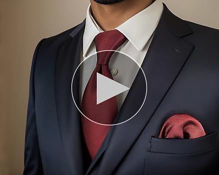 Amazon | SHLAX&WING 無地 赤 結婚式 シルク ネクタイ セット