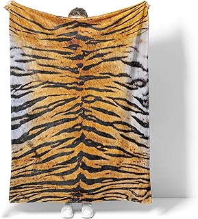 Tiger Fleece Throw Blanket, 320GSM Blanket Fluffy Cozy Soft Warm Plush Lightweight for Adults Kids Baby Boys Girls Gifts, All Season Blanket Quilt for Couch Sofa Bed Camping Travel (50