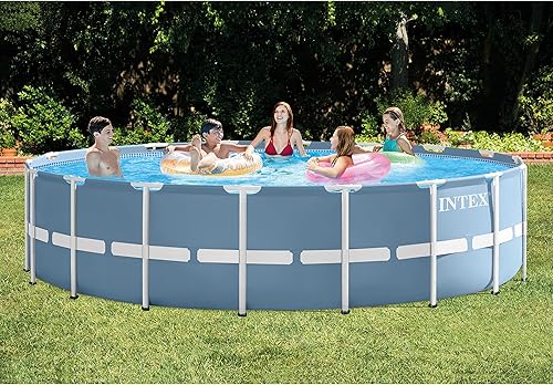 Miniatura 2 de Intex Juego de piscina con marco de prisma de 18 pies x 48 pulgadas con bomba de filtro, escalera, paño de suelo y cubierta de piscina