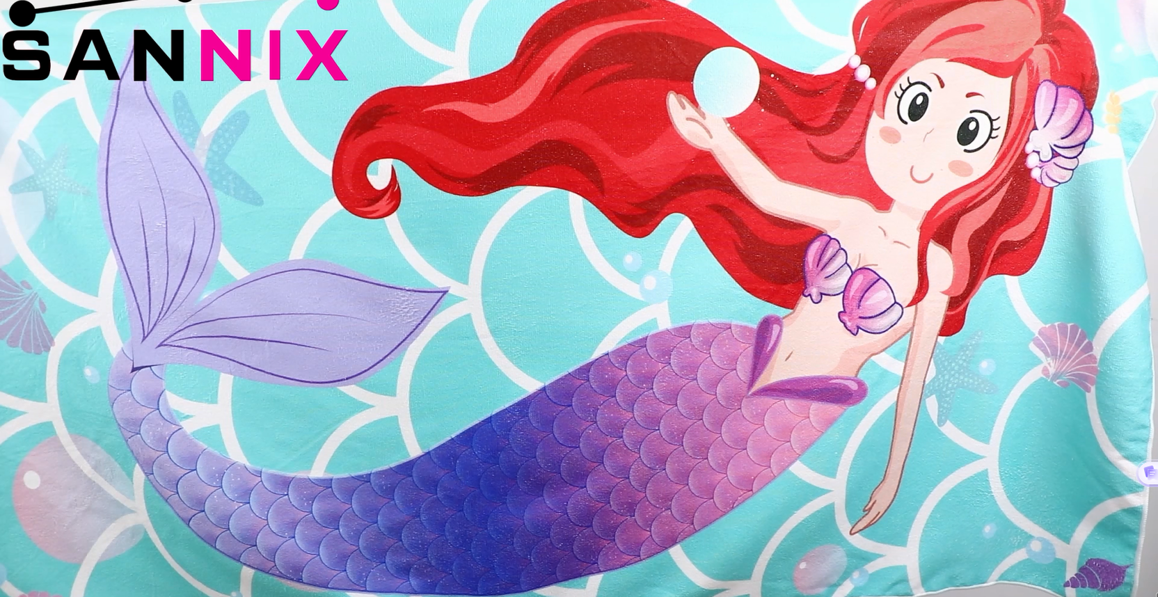 WERNNSAI Mermaid Kids Beach Towel - 76 X 150cm Beach Swimming Towels For Girls Kids Children's Bath Towel Lightweight Beach Towel Quick Dry Ultra Absorbent Pool Blanket Travel Shower Towel: Beach Towels - View #7