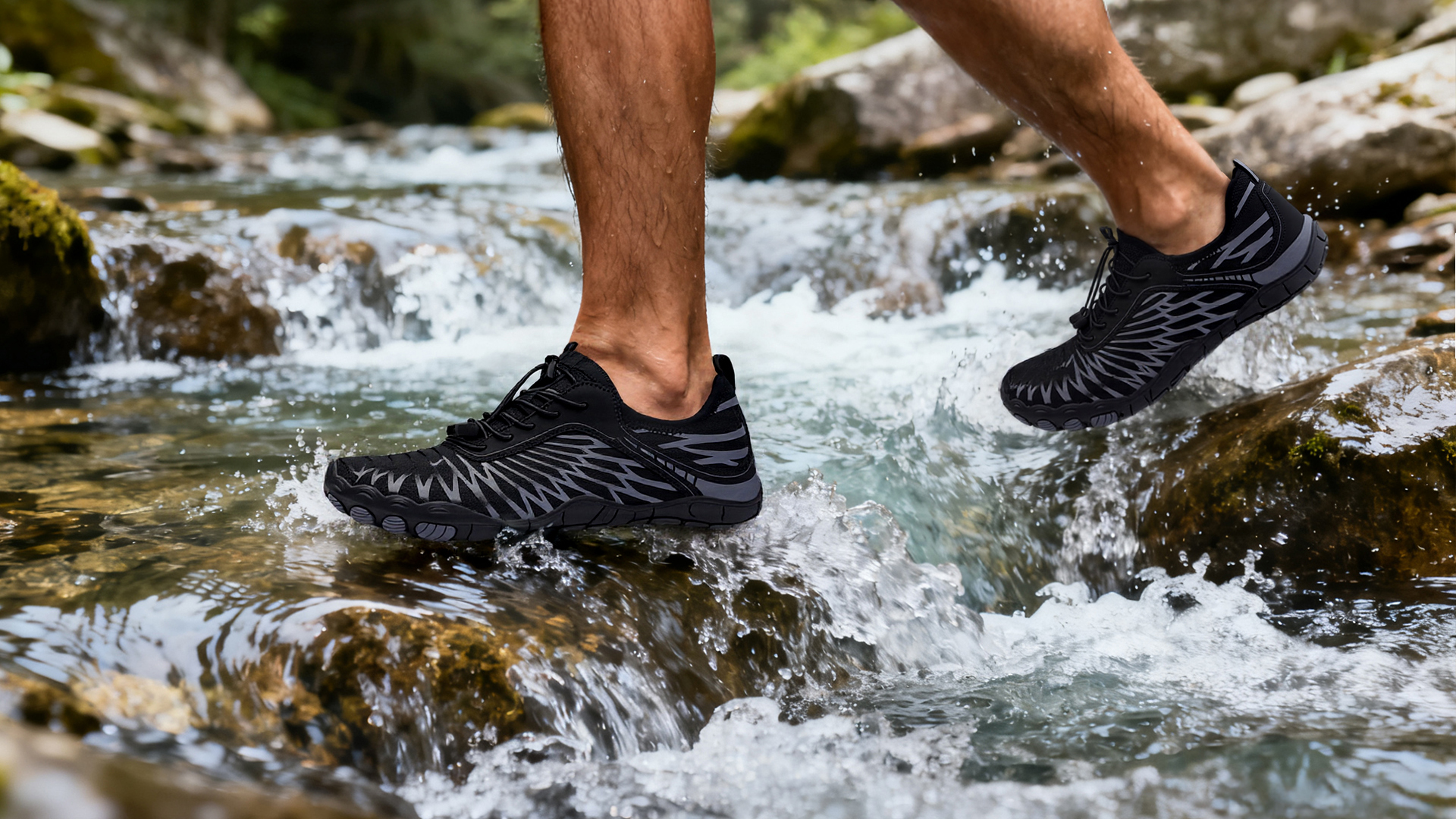 RUYI Unisex blotevoetenschoenen voor dames en heren, waterschoenen, sneldrogende badschoenen, zacht, licht, trailschoenen, fitnessschoenen met