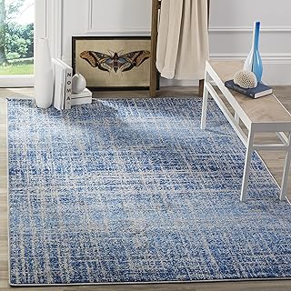 10 Blue and Silver Living Room Ideas for Cool Elegant Contrast 30 SAFAVIEH Adirondack Collection Area Rug - 6' x 9', Blue & Silver, Modern...