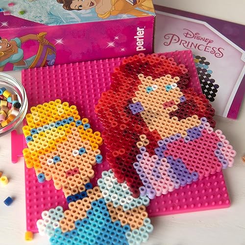 Miniatura 5 de Perler Disney Princesses Fused Bead - Kit de actividades para manualidades, incluye 5 patrones, los tamaños del proyecto terminado varían,