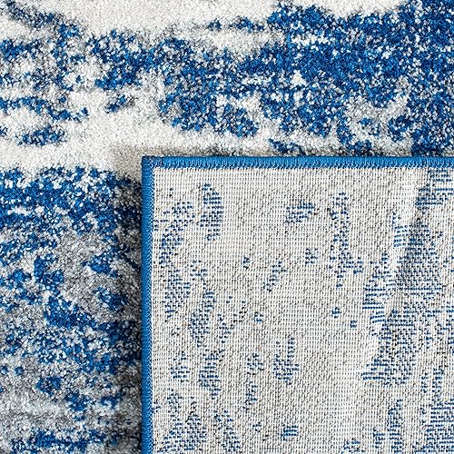 Miniatura 7 de SAFAVIEH Evoke Collection EVK272L - Alfombra moderna abstracta que no desprende pelusa, para sala de estar, dormitorio, entrada, 3 x 5 pies, azul