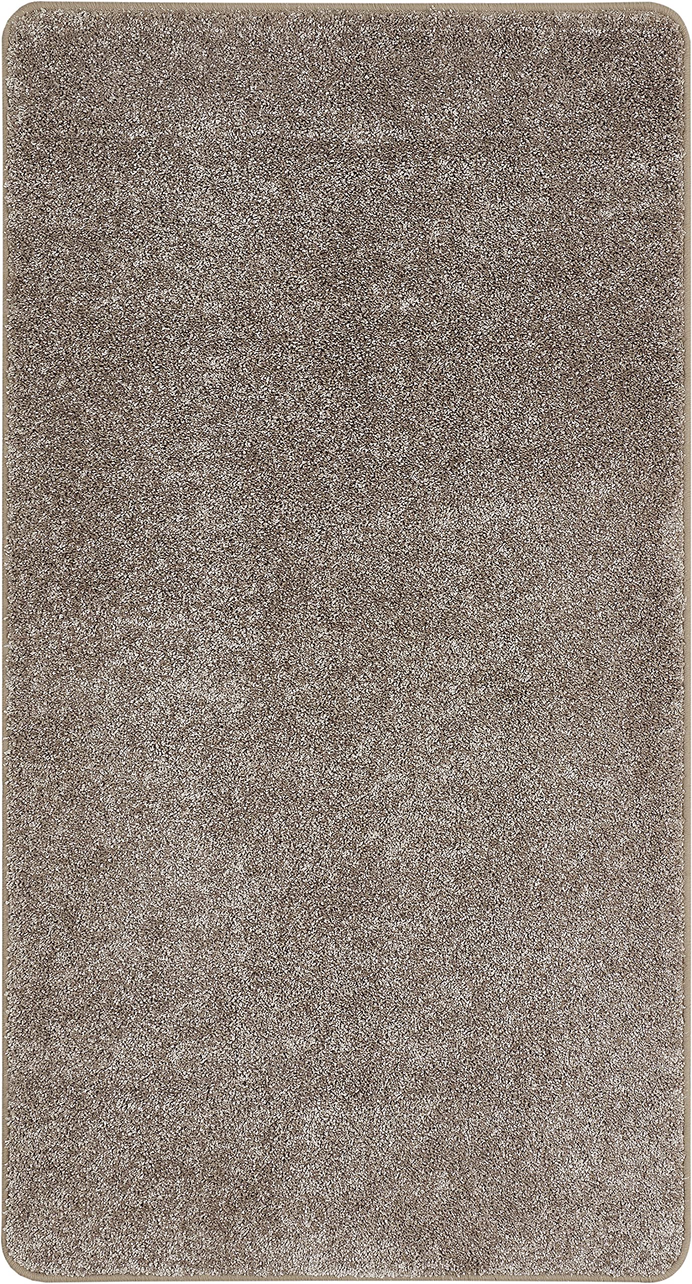 Tapis uni taupe andiamo Parla rectangulaire 57x110 cm