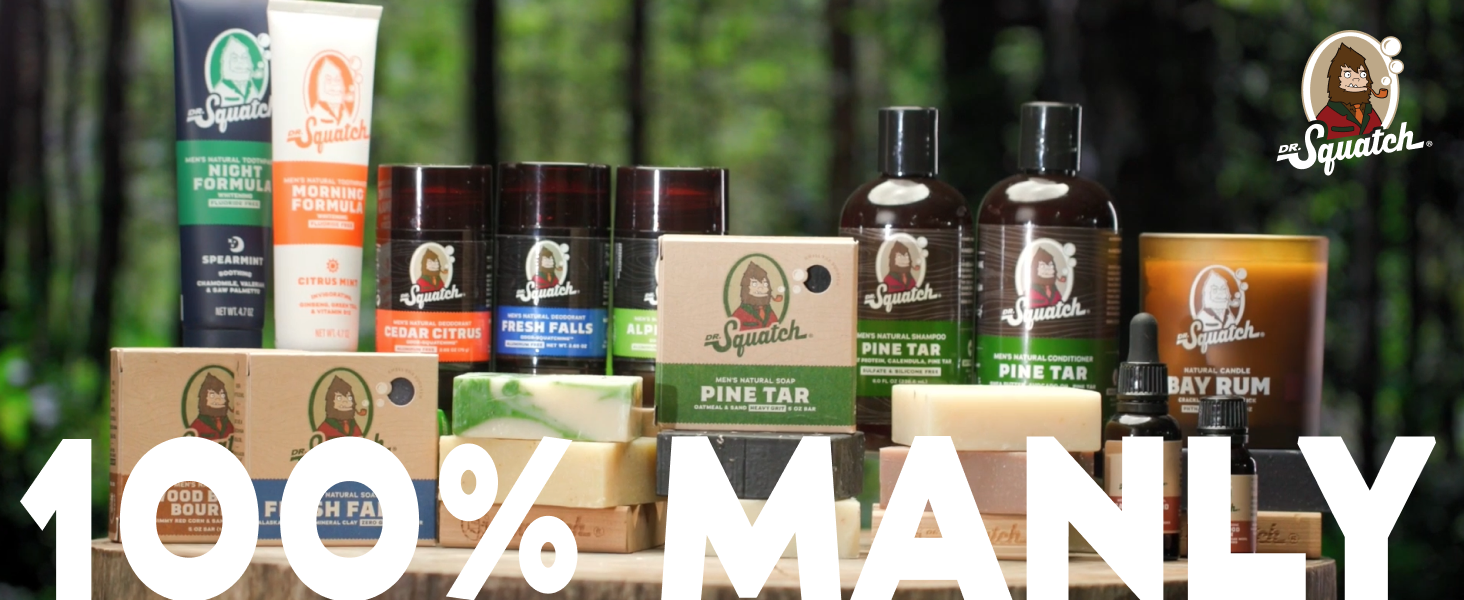 Dr. Squatch Natural Men’s Bar Soap - Cold Process Body Soap Bar with Natural Oils - Gifts for Men - Coconut Castaway, Fresh Falls, Cool Fresh Aloe, Grapefruit IPA & more (5 oz, 10-Pack)