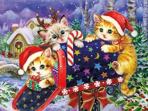 Ceaco - Holiday - Kitty Christmas Mail - Rompecabezas de 300 piezas