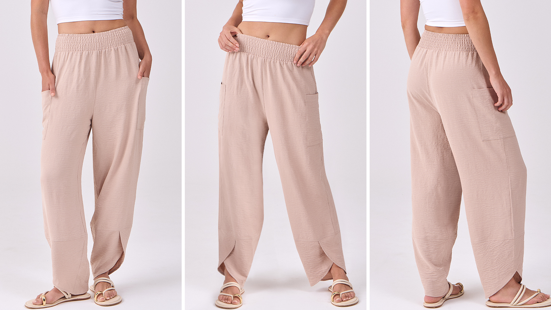 ANRABESS Womens Wide Leg Palazzo Capri Pants 2026 Summer Casual 