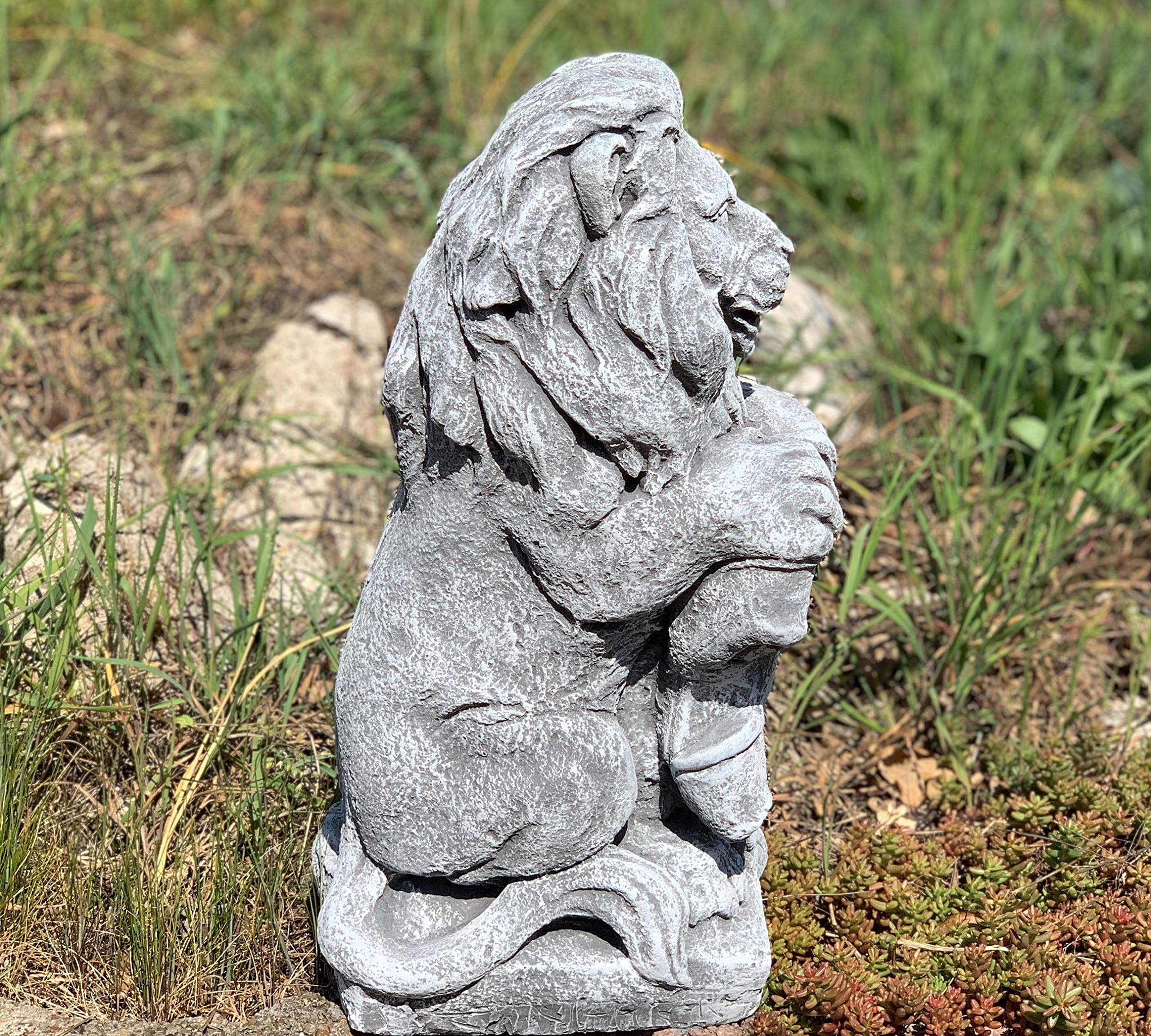 Stone and Style Sculpture en pierre Lion résistant au gel