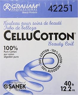 Graham Cellucotton Beauty Coil 40 Feet - Pure Premium Cotton, Extra Absorbent & Soft for Facials, Manicures, Skin Care & Perms