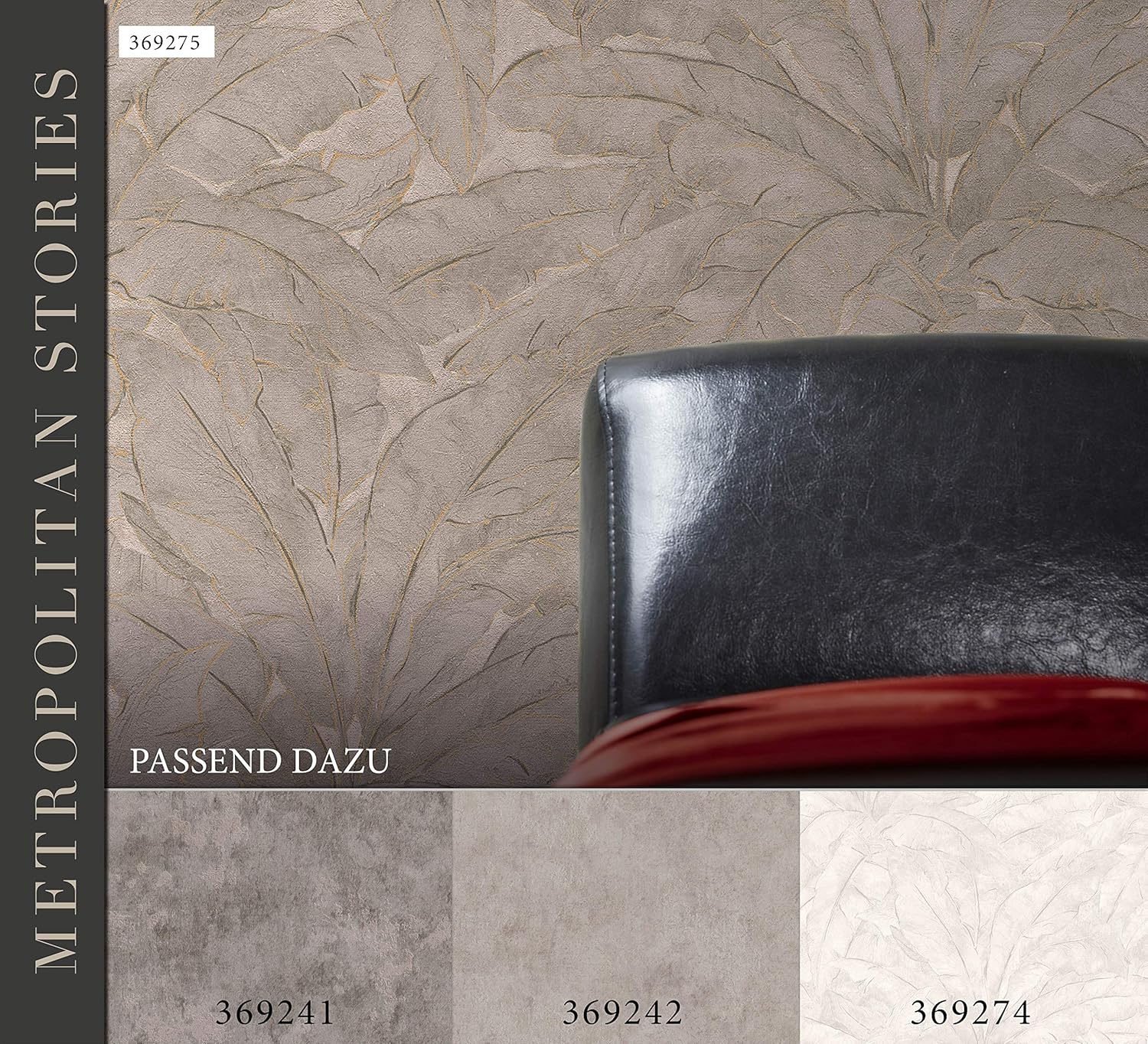 Livingwalls 369241 non-woven wallpaper Metropolitan Stories Francesca Milano Vintage, Grey, 10.05 m x 0.53 m