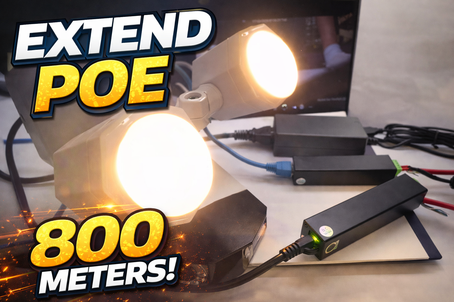 Amazon.com: Mini Size 800m 2600ft PoE LAN Extender Over Twisted