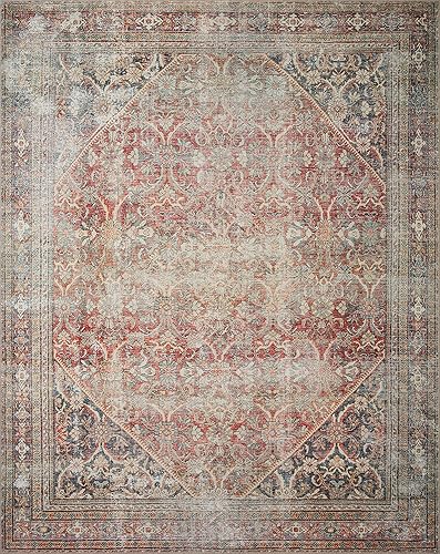 Miniatura 3 de Amber Lewis x Loloi Colección Georgie GER-01 - Alfombra de área de 5 pies x 7 pies 6 pulgadas, color rojo y azul marino