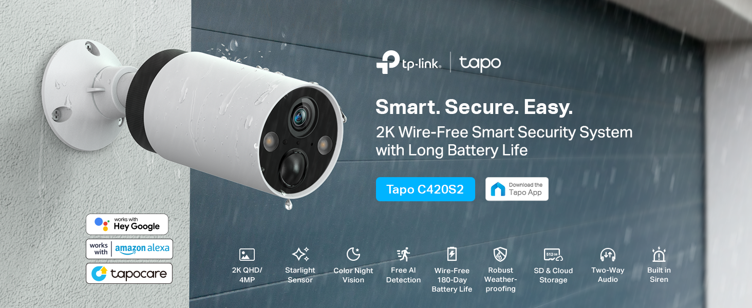 Amazon.com : TP-Link Tapo 2K QHD Outdoor Wireless Security Camera