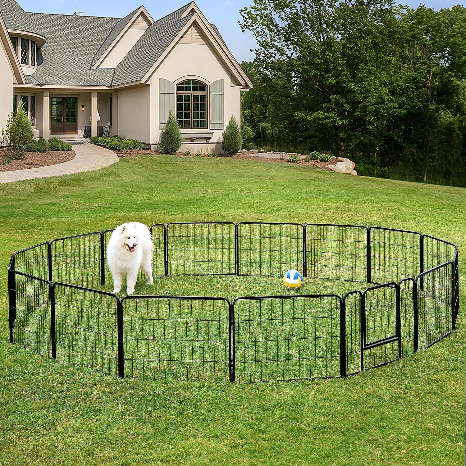 Discover the Yaheetech 16-Panel Dog Playpen: Ultimate Safety & Flexibility for Your Furry Friends!