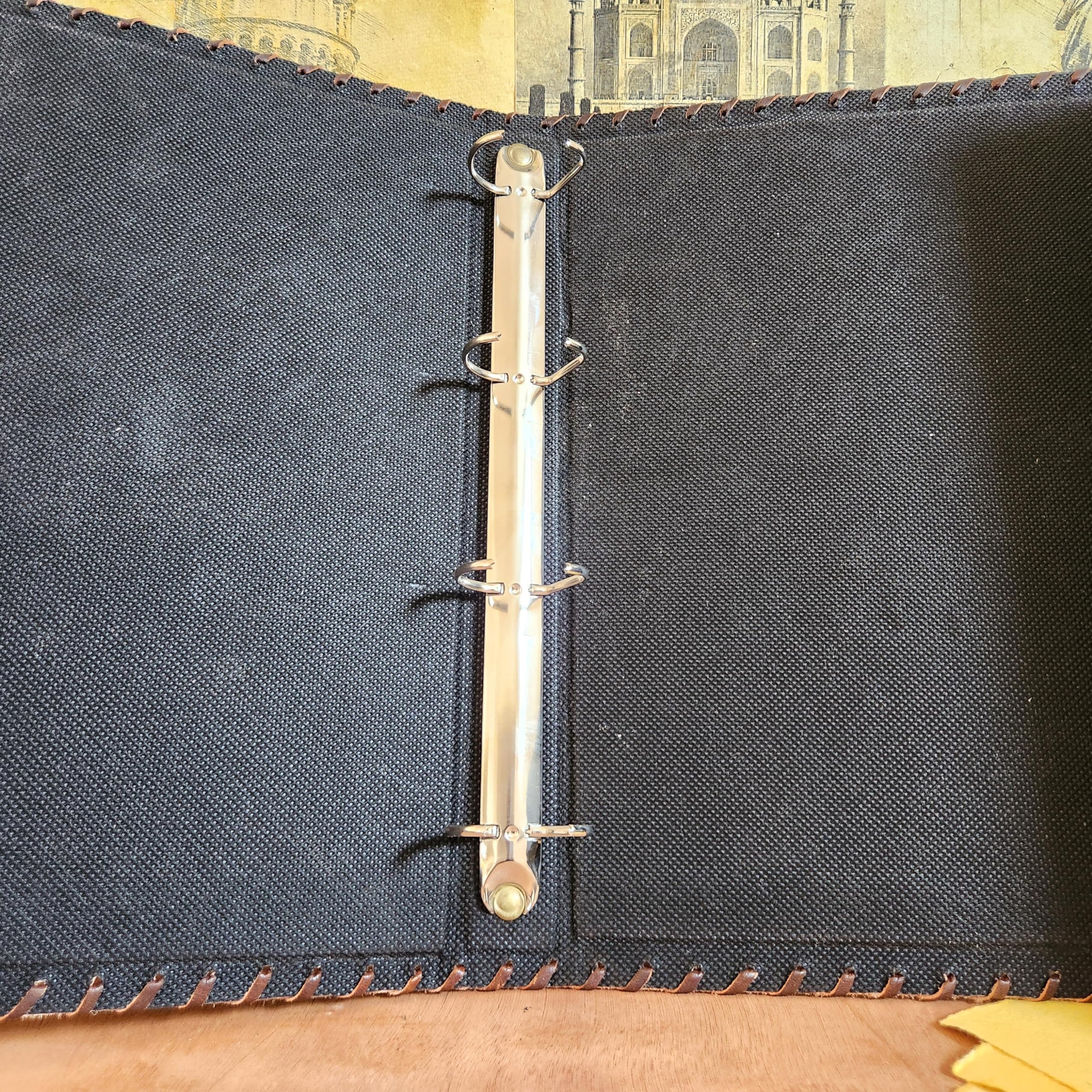 13 x 10 pollici fatto a mano in pelle diario 4 anelli raccoglitore taccuino Sketchbook con 4 anelli per contenere le pagine (raccoglitore a 4 anelli), marrone, 4789245