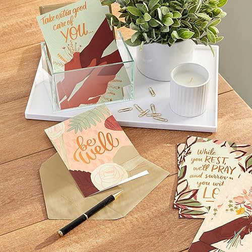 Miniatura 2 de Hallmark Surtido de tarjetas de caoba Thinking of You, Support, Get Well (16 tarjetas con sobres)