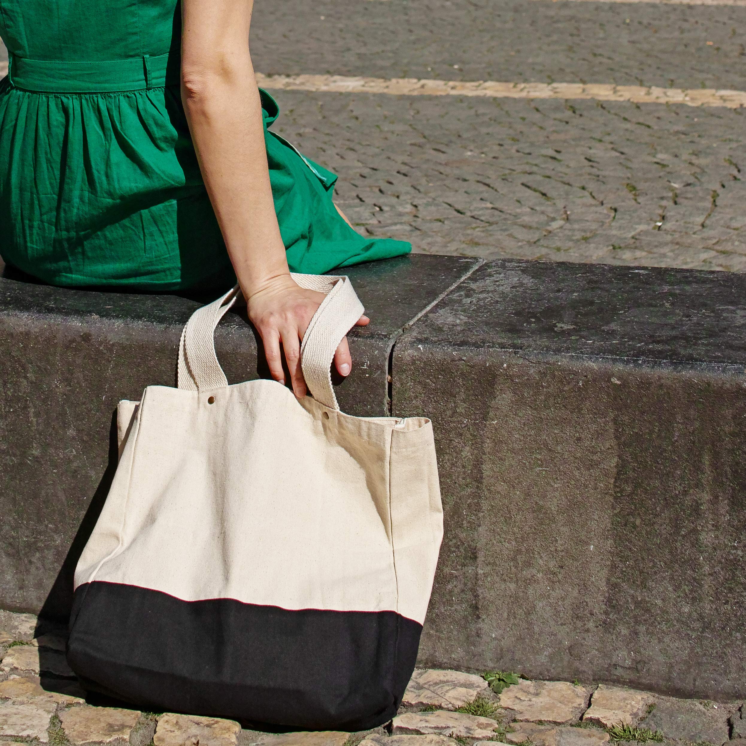 Sac De Courses En Coton Avec Fermeture éclair – Lot De 2, Grand Format, Uni, Idéal Pour Customiser