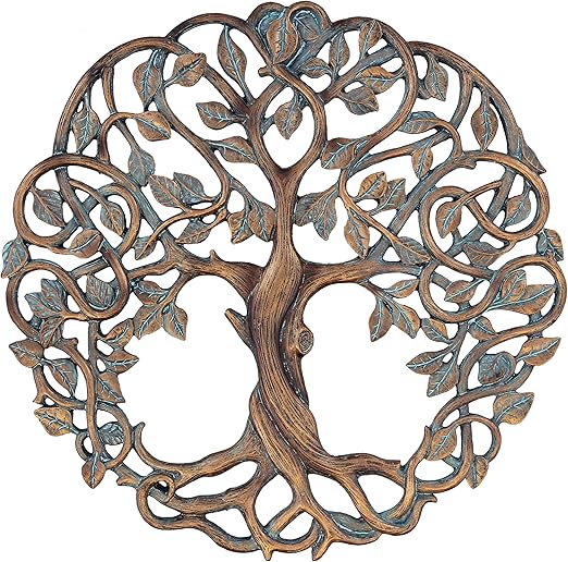 Old River Outdoors Tree of Life Wall Plaque 11 5/8 Inches Decorative Celtic Garden Art Sculpture for Living Room