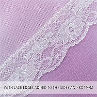 Vista 5 de XiDi Cortinas moradas para dormitorio, cortina para habitación de niños, cortina rosa de doble capa, 42 pulgadas de largo, 34 pulgadas de ancho, 1