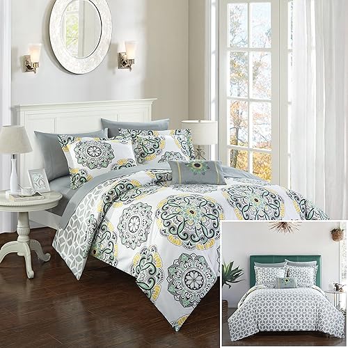 Chic Home Barcelona - Juego de edredón reversible