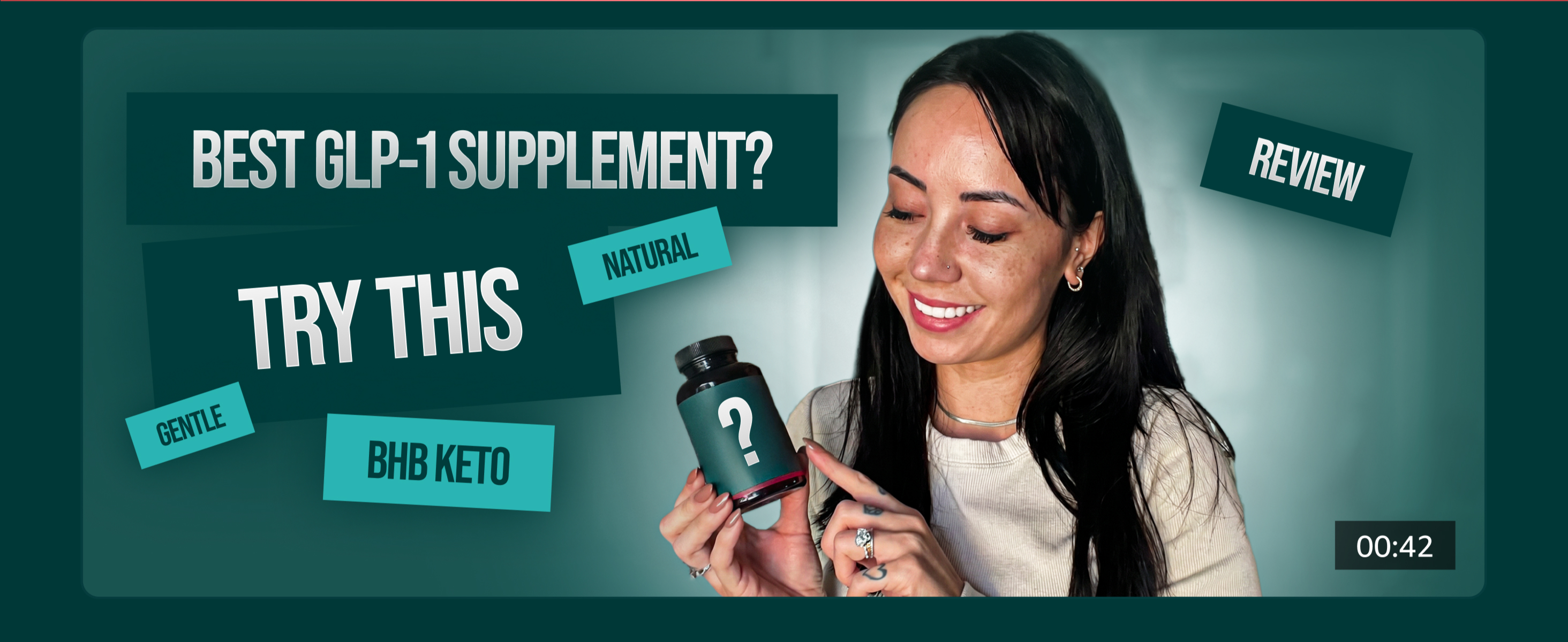 GLP-1 Supplement for Appetite Support with BHB Ketones, ACV, Berberine HCL
