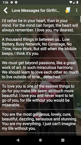 Love Messages for Girlfriend - Romantic Sms