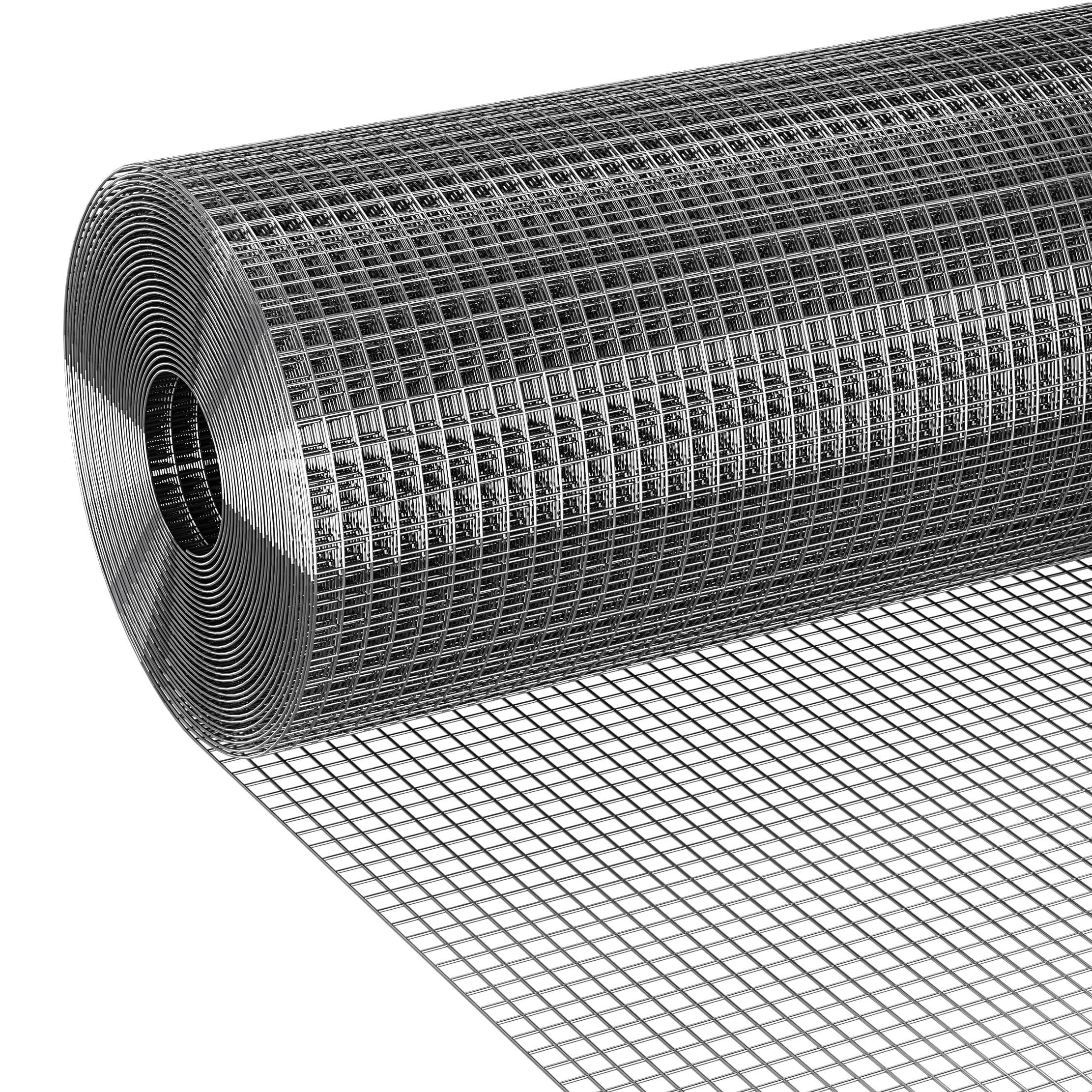 19 Gauge Hardware Cloth 1/2 inch 24 x 100 ft Welded Chicken Wire Mesh Roll, for Rabbit Hutches, Chicken Coops, Tree Guard, Wire Fence Roll, Hardware Mesh