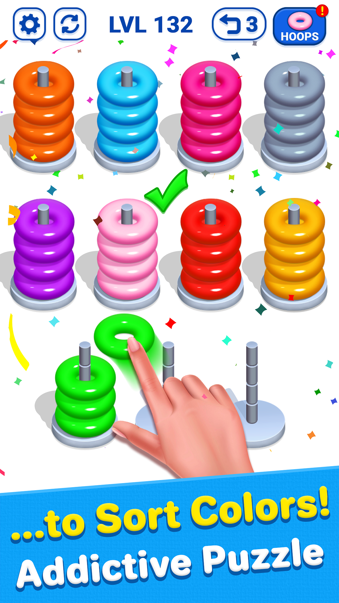 Color Hoop Stack - Sort it Puzzle - Sorting Color - App on Amazon Appstore