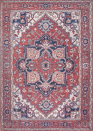 Miniatura 2 de JONATHAN Y WSH105A-4 Cirali - Alfombra decorativa grande con medallón grande, lavable a máquina, estilo bohemio de transición, alto tráfico, cocina,