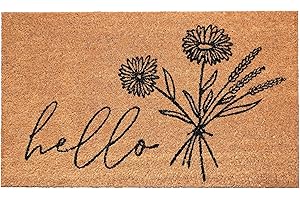 Calloway Mills Wildflower Bouquet Doormat (Tan/Black, 17" x 29" x 0.60")