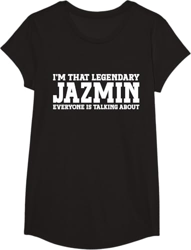 Miniatura 6 de Jazmin - Camiseta divertida de Jazmin con nombre personal para mujer y niña Negro -