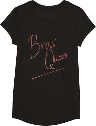 Miniatura 4 de Brow Queen Ombre - Camiseta de escritura a mano, regalo para artista de maquillaje, Negro, S Negro,Azul Marino,Blanco,Plateado,Marrón,Limón,Jaspeado