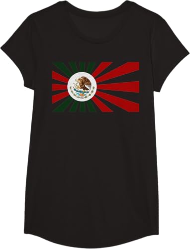 Miniatura 4 de Camiseta mexicana japonesa de la bandera japonesa de México Anime Manga Fan Mexicanos, Negro, S