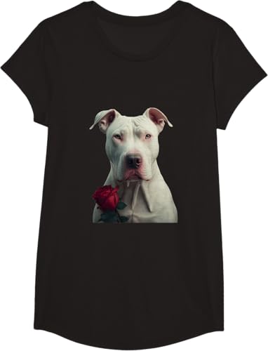 Miniatura 4 de Dogo Argentino Valentines Day Camiseta Negro -