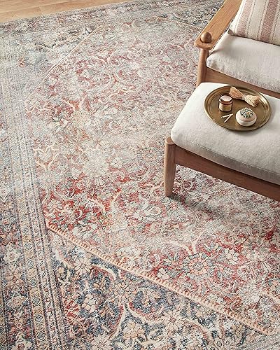 Miniatura 5 de Amber Lewis x Loloi Colección Georgie GER-01 - Alfombra de área de 5 pies x 7 pies 6 pulgadas, color rojo y azul marino