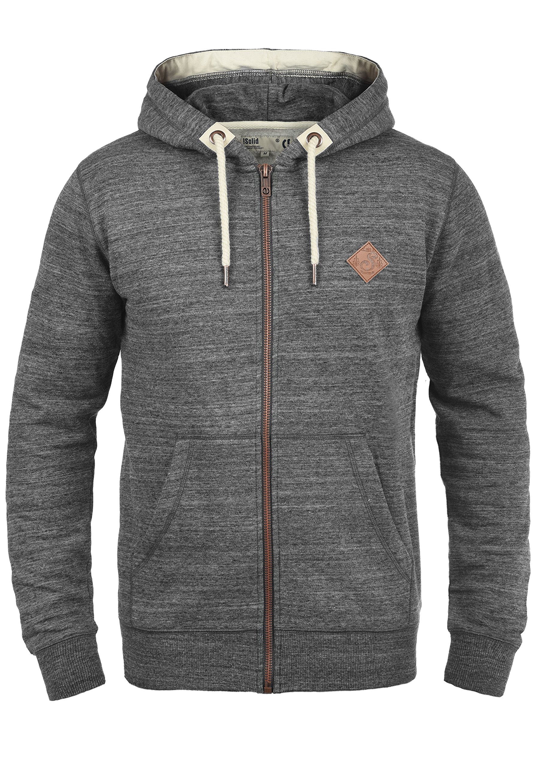!Solid SDCraig Herren Sweatjacke Kapuzenjacke Hoodie mit Kapuze Kordelzug Reißverschluss Kängurutasche Baumwollmischung Regular fit