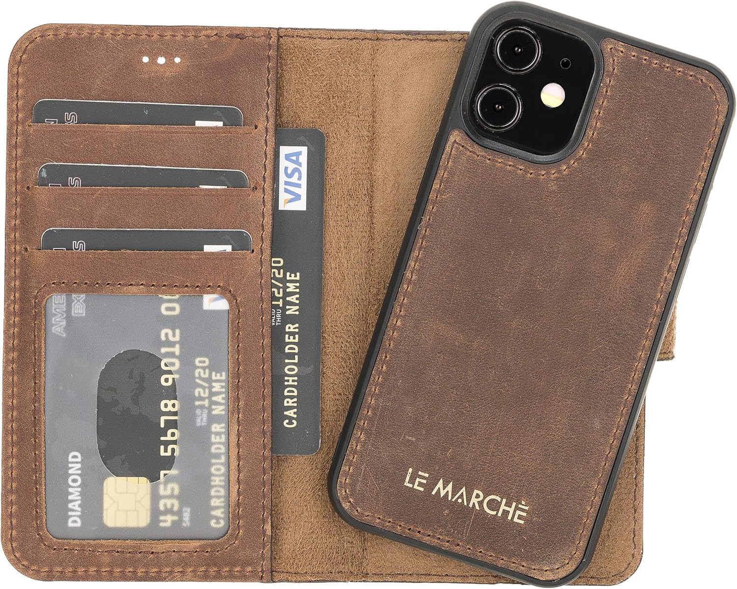 Black Friday Clearance Leather Detachable Wallet Case Compatible with iPhone 12 Mini (5.4), RFID Protection Magnetic Detachable Cover Case Credit Card Holder & Cash Slot with Kickstand for Men and Women (Dark Brown) Creative Product Leather Detachable Wallet Case Compatible with iPhone 12 Mini (5.4), RFID Protection Magnetic Detachable Cover Case Credit Card Holder & Cash Slot with Kickstand for Men and Women (Dark Brown)