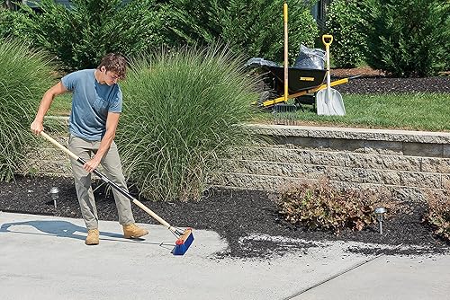 Miniatura 11 de Harper 20201042 Escoba de empuje de superficie rugosa para exteriores de 24 pulgadas con cerdas rígidas, para mantillo, grava, secado al aceite,