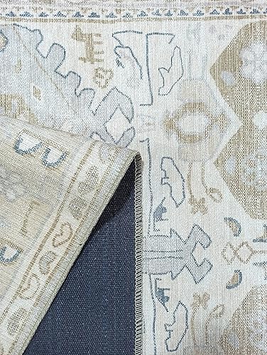 Miniatura 6 de Alfombra vintage envejecida, estilo bohemio, de lujo, geométrica y antigua, de inspiración turca, alfombra para sala de estar, dormitorio, pasillo