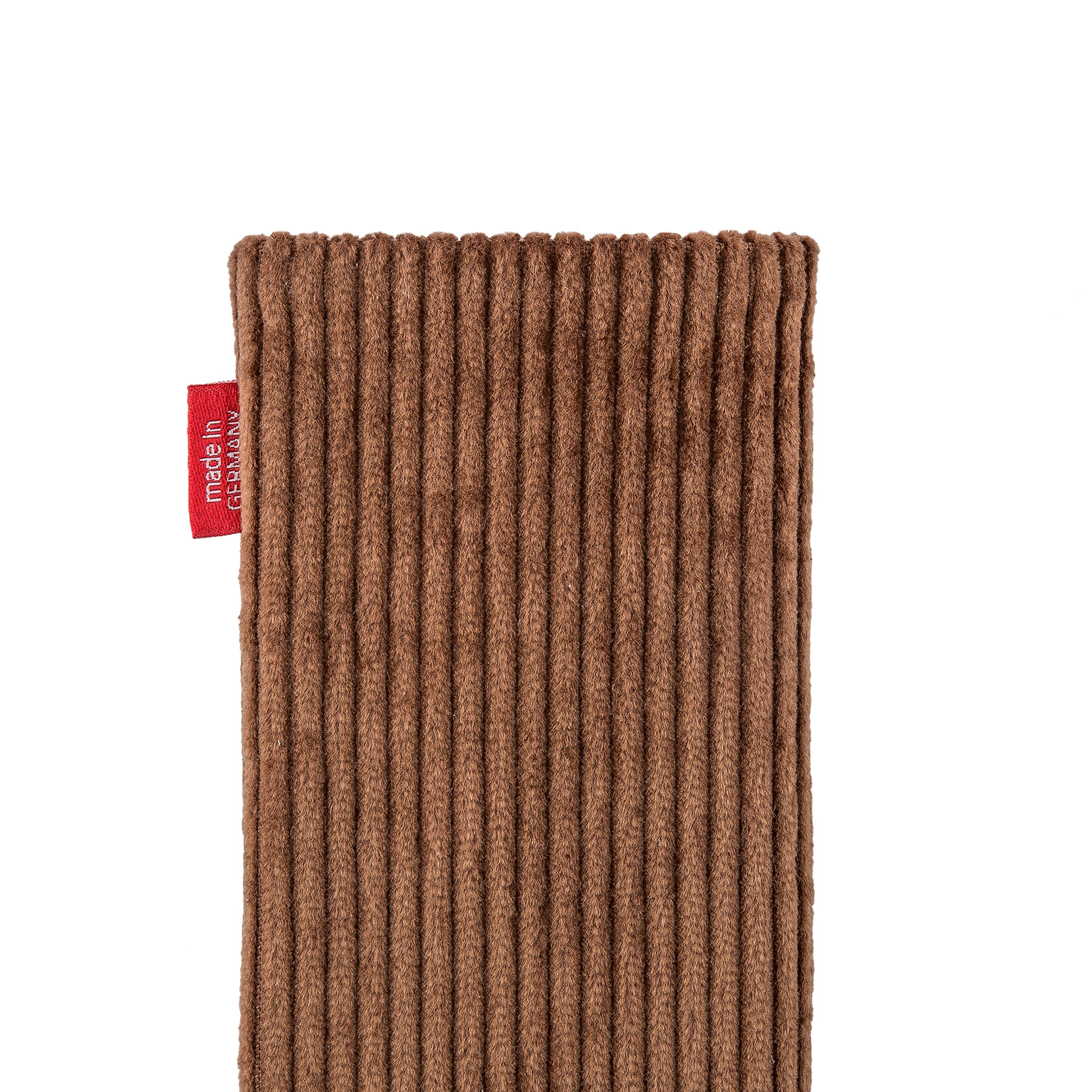 FitBAG Classic Custodia In Alcantara Per Oppo Find X2 Pro - Marrone - Fodera In Microfibra Con Funzione Pulizia - Made In Germany - 5