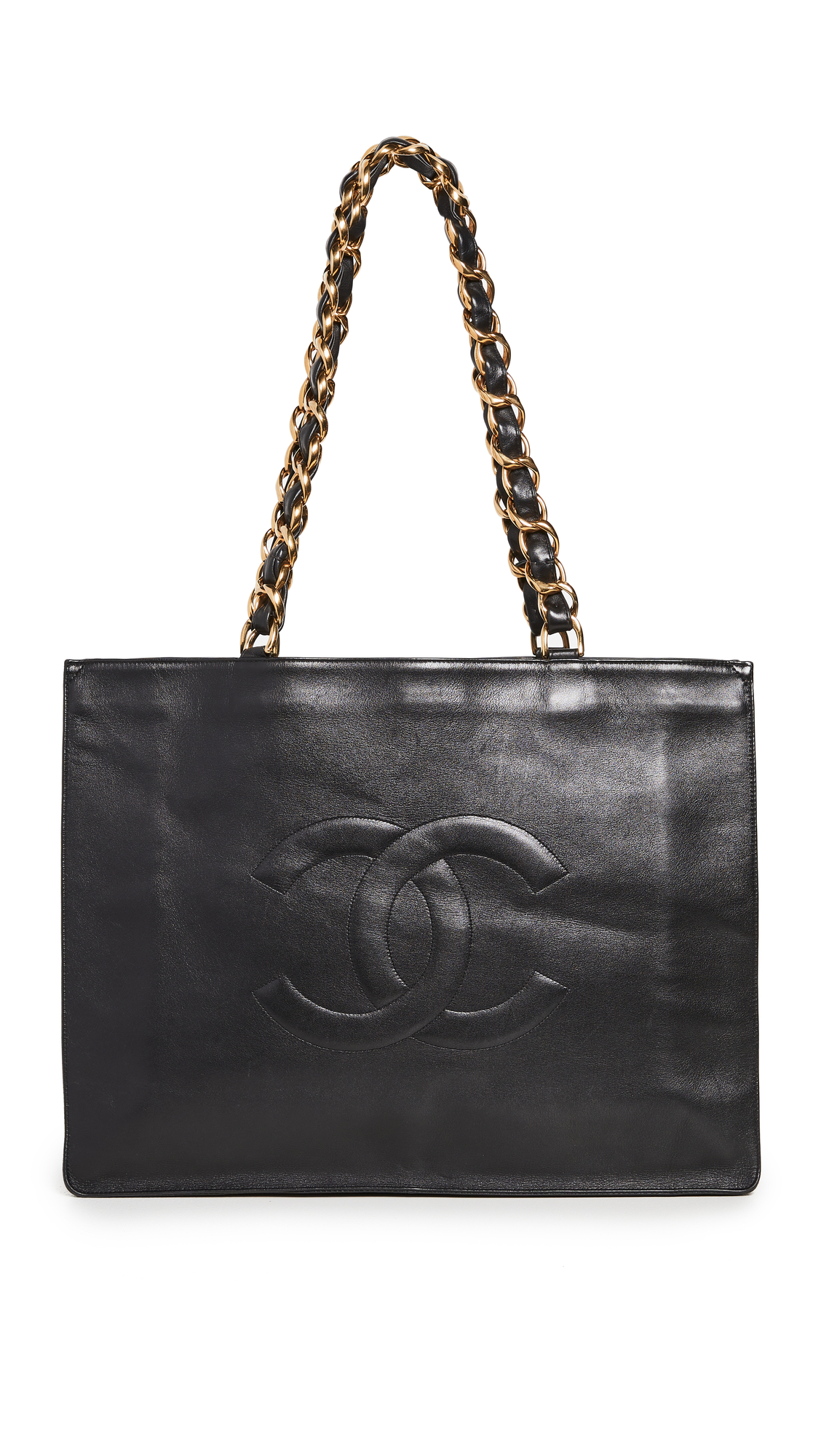Chanel Women's Pre-Loved Black Lamb Tote