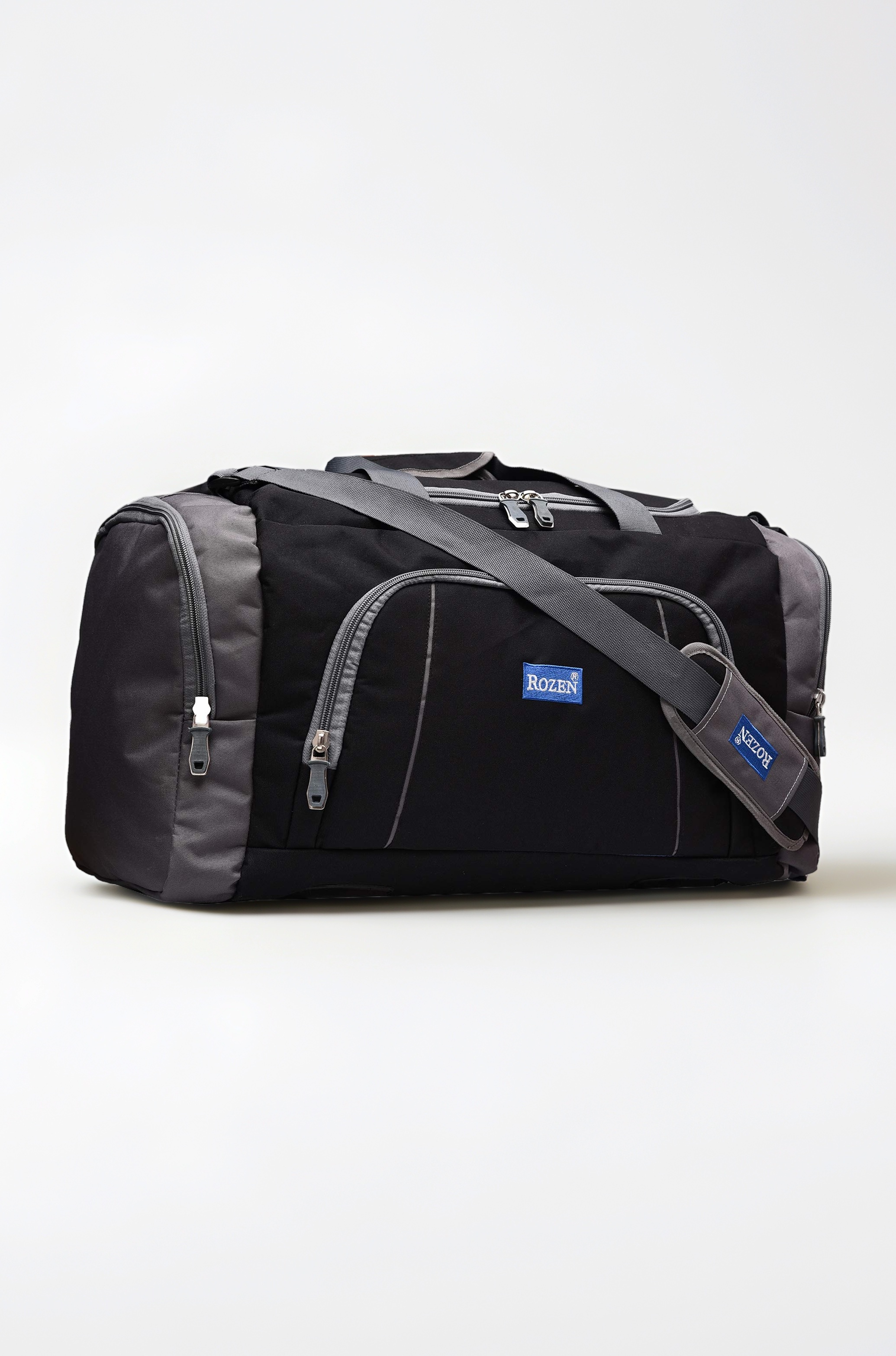ROZEN Nylon 50 Liters 22 Inch Heavy Dutty Travel Luggage Duffle Bag (Black), 26.80 Cms