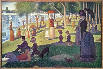 Wallhogs Seurat Sunday Afternoon on The Island of La Grande Jatte 1884 Glossy Poster 24"x36"