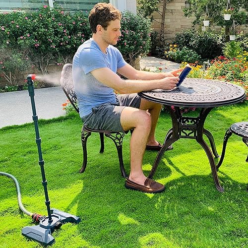 Miniatura 6 de Eden 95143 Eden 95143 - Kit de mini torre de nebulización, ajustable de 5 a 35 pulgadas, boquillas dobles de 360 grados, base de ABS duradera, para