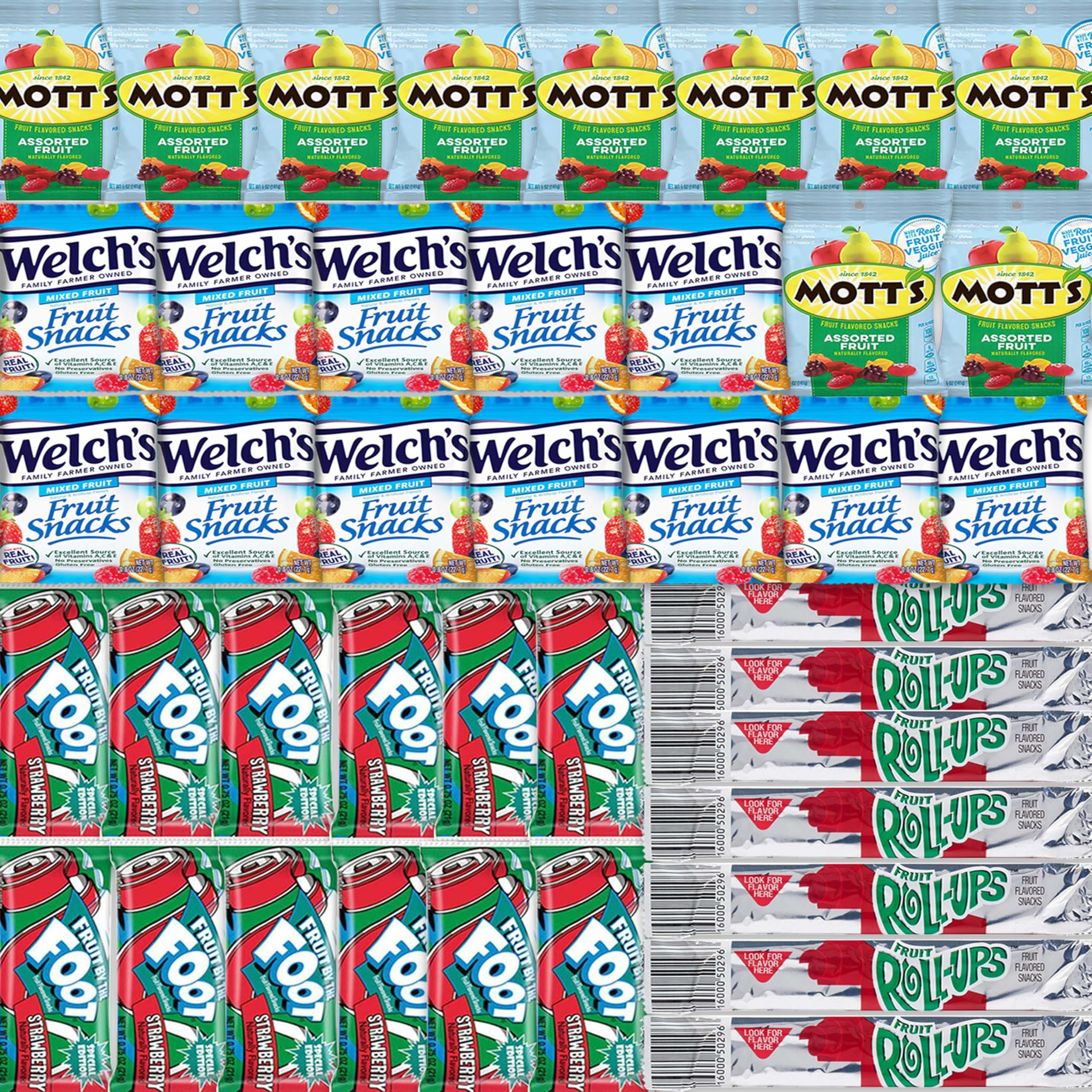Fruit Snacks Variety Pack – Bulk Assortment of Individually Wrapped Fruit Flavored Snacks for Kids and Adults – 100 Count Snack Box Assembled by Bussin Boxes